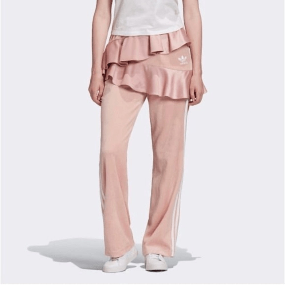 Adidas Originals x J KOO velour ruffle track pants size M - Picture 4 of 13